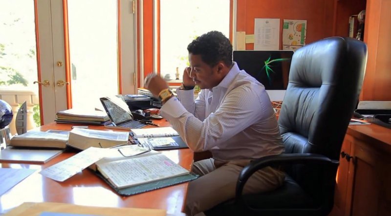 Bishop Clarence McClendon in his office