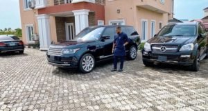 Williams Uchemba Blessed With 2 Luxury SUVs After Sowing Seed To Church Williams Uchemba blessed with SUVs, seed