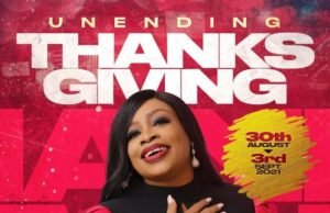 Sinach Announces Date For Star-Studded Thanksgiving Concert In Lagos | 30th Aug. – 3rd Sept, 2021 Sinach Announces The Date For Her Star-Studded Thanksgiving Concert in Lagos