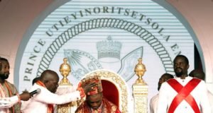 Olu of Warri Tsola Emiko Worships God & Reverses Ancestral Curse After Coronation Olu of Warri Tsola Emiko Worships God After Coronation