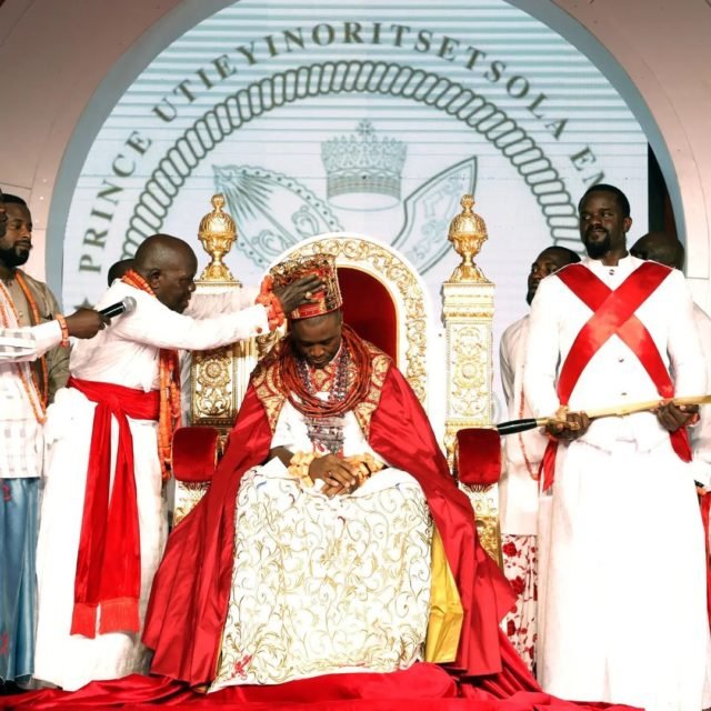 Olu of Warri Tsola Emiko Worships God After Coronation