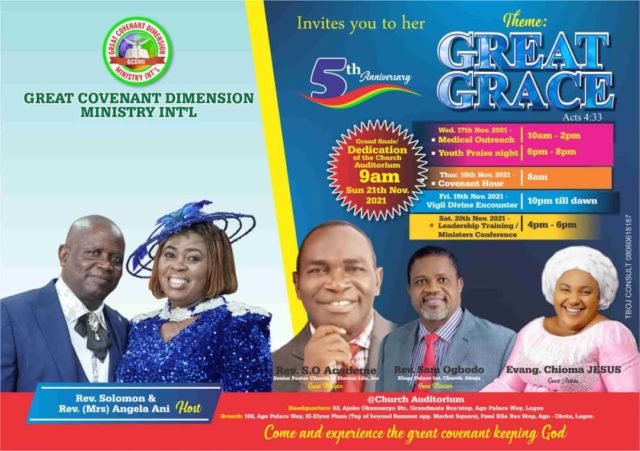 Chioma Jesus Sets To Minister At Great Covenant Dimension Ministry 5th Anniversary | Nov. 21st, 2021