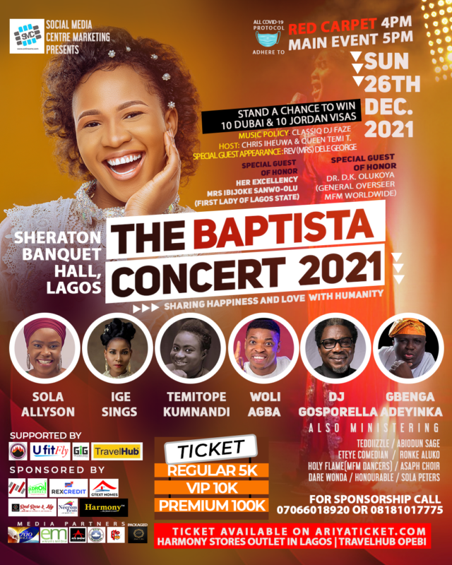 Catch Woli Agba, Dj Gosporella & More At “The Baptista Concert” 2021