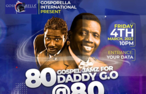 Foremost Gospel DJ, Gosperella To Kick Off “80 Gospel Jamz For Daddy G.O @80” In Honor Of Pastor Adeboye’s Birthday | 4th, March 2022 DJ Gosperella To Kick Off "80 Gospel Jamz For Daddy G.O @80"