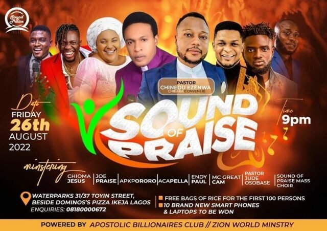 Akpororo, Chioma Jesus & More To Minister At “Sound of Praise"