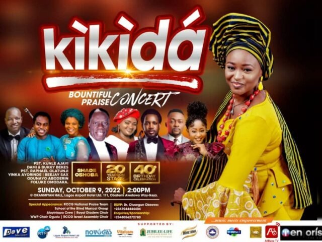 Shade Oshoba Storms Lagos With “KiKida Bountiful Praise Concert