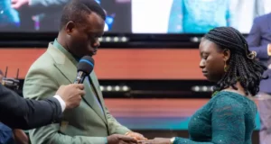 Apostle Arome Osayi Renews Wedding Vows With Wife Rev. Dinna On 14th Year Anniversary Arome Osayi Renews Wedding Vows After 14 Years With Wife