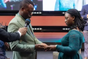 Arome Osayi Renews Wedding Vows After 14 Years With Wife