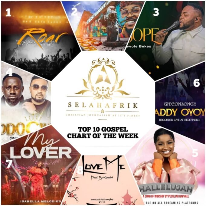 SelahAfrik Official Top 10 Gospel Chart Of The Week | 30th Jan – 4th Feb, 2023 SelahAfrik top 10 countdown