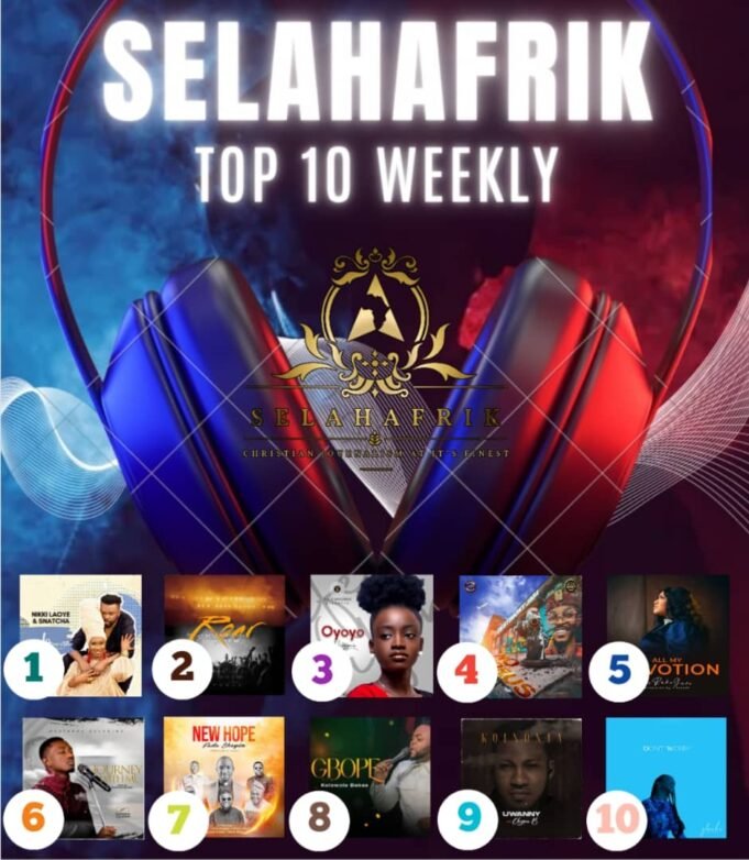 SelahAfrik Official Top 10 Gospel Chart Of The Week | 6th Feb – 11th Feb, 2023 SelahAfrik Weekly Top 10 Chart