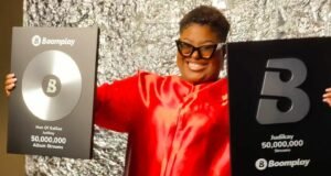 Judikay Gets Boomplay Plaque As Album Hits 50Million Streams On Music Network Judikay Album Hits 50Million