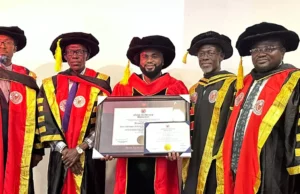 Mercy Chinwo’s Husband Pastor Blessed Uzochikwa Bags Doctorate Degree At Myles Leadership University Blessed Uzochikwa Gets Doctorate Degree