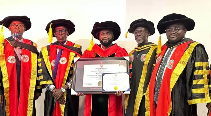 Mercy Chinwo’s Husband Pastor Blessed Uzochikwa Bags Doctorate Degree At Myles Leadership University Blessed Uzochikwa Gets Doctorate Degree