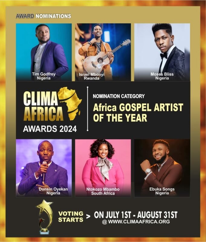 TY Danjuma, Bishop Adegbite, Hon. Olubunmi Ojo, Uju-Kennedy & African Top Gospel Musicians Makes 2024 CLIMA AFRICA List Africa Gospel Music Award: Top Personalities Makes CLIMA List