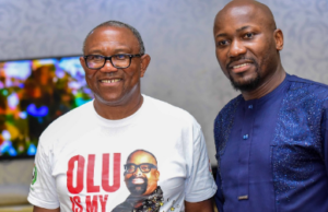 Former Presidential Aspirant Peter Obi Pays Courtesy Visit To Apostle Johnson Suleman Peter Obi Visits Johnson Suleman