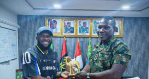 Ebuka Songs Receives A Token Of Honour From The Nigerian Army Ebuka Songs Receives Honour
