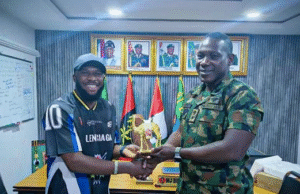 Ebuka Songs Receives A Token Of Honour From The Nigerian Army Ebuka Songs Receives Honour