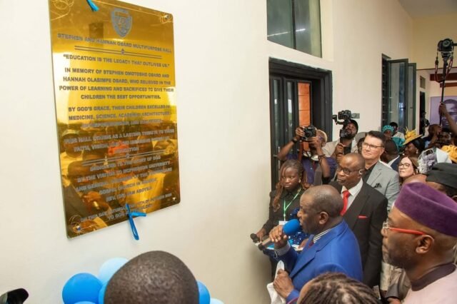 John Obaro Donates Multipurpose Hall