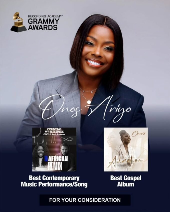 Onos Ariyo’s “Counting My Blessings” & “Adoration” Album Make Grammy Consideration List Onos Ariyo Adoration Album