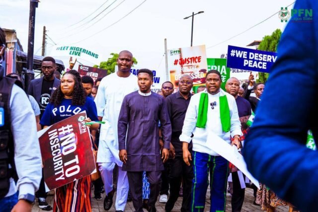 PFN Stage Peaceful Protest